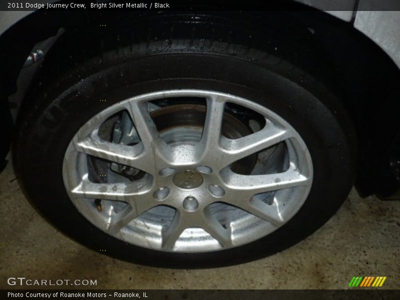 Bright Silver Metallic / Black 2011 Dodge Journey Crew