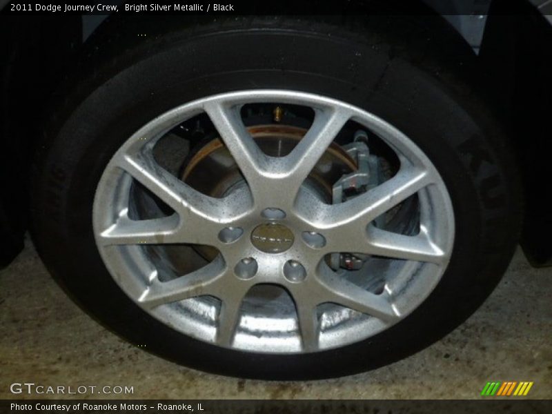 Bright Silver Metallic / Black 2011 Dodge Journey Crew