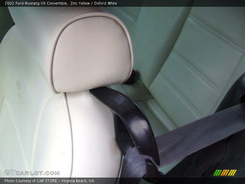 Zinc Yellow / Oxford White 2002 Ford Mustang V6 Convertible
