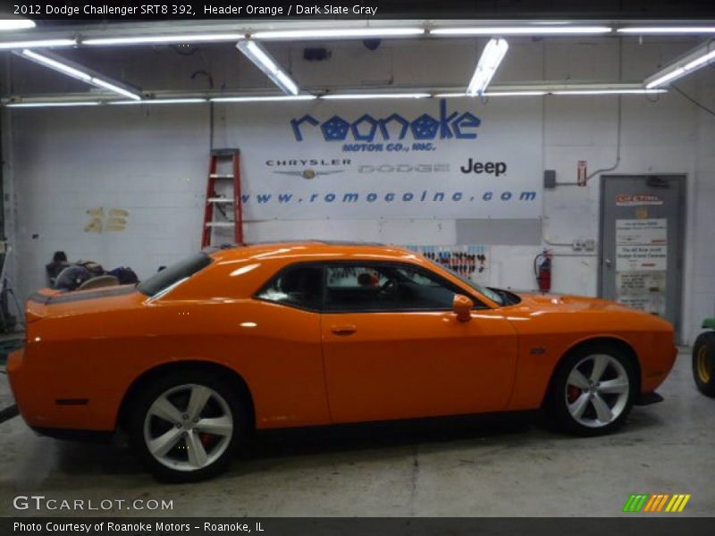 Header Orange / Dark Slate Gray 2012 Dodge Challenger SRT8 392
