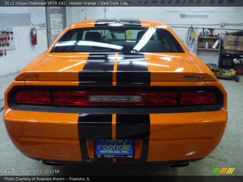 Header Orange / Dark Slate Gray 2012 Dodge Challenger SRT8 392