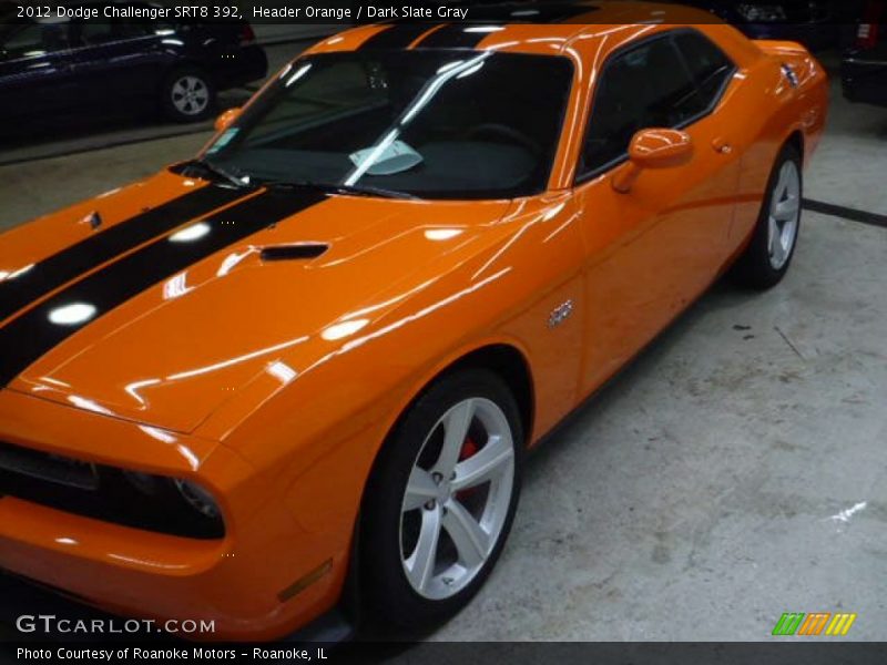 Header Orange / Dark Slate Gray 2012 Dodge Challenger SRT8 392
