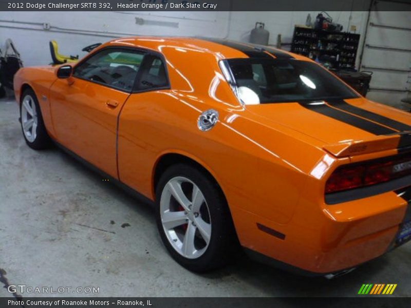 Header Orange / Dark Slate Gray 2012 Dodge Challenger SRT8 392