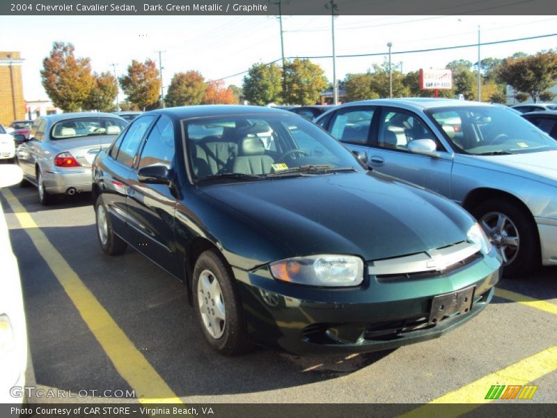 Dark Green Metallic / Graphite 2004 Chevrolet Cavalier Sedan