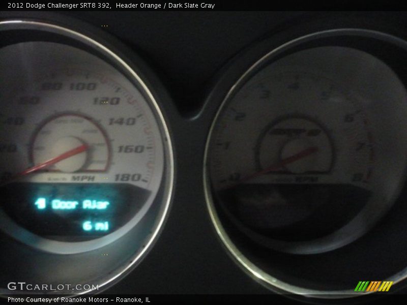 Header Orange / Dark Slate Gray 2012 Dodge Challenger SRT8 392
