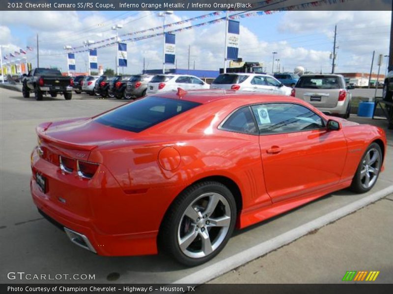 Inferno Orange Metallic / Inferno Orange/Black 2012 Chevrolet Camaro SS/RS Coupe