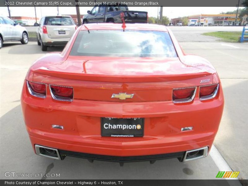 Inferno Orange Metallic / Inferno Orange/Black 2012 Chevrolet Camaro SS/RS Coupe
