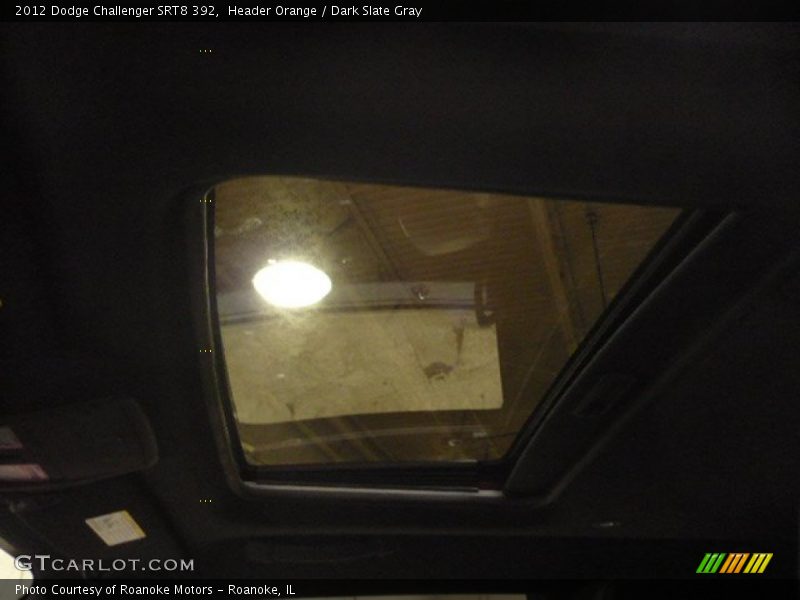 Header Orange / Dark Slate Gray 2012 Dodge Challenger SRT8 392