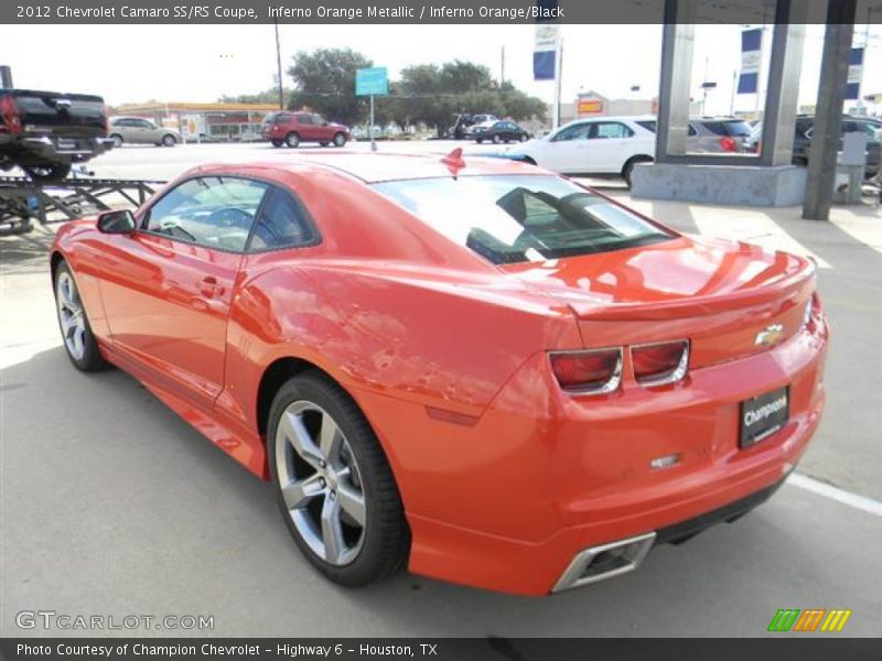 Inferno Orange Metallic / Inferno Orange/Black 2012 Chevrolet Camaro SS/RS Coupe