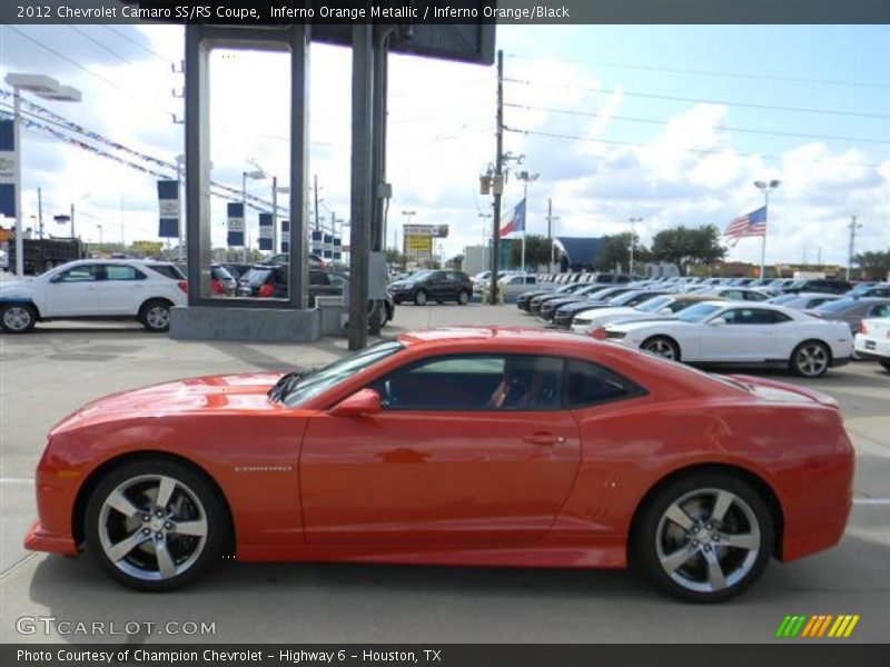 Inferno Orange Metallic / Inferno Orange/Black 2012 Chevrolet Camaro SS/RS Coupe