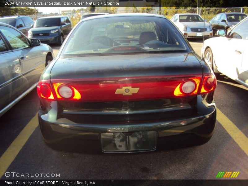 Dark Green Metallic / Graphite 2004 Chevrolet Cavalier Sedan