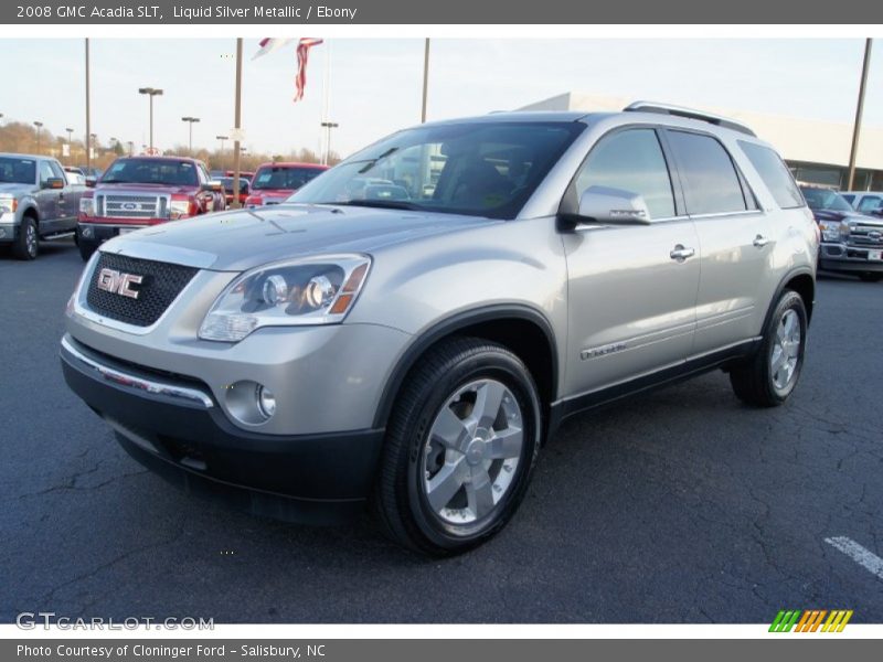 Liquid Silver Metallic / Ebony 2008 GMC Acadia SLT
