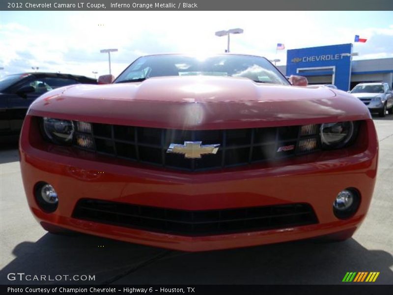Inferno Orange Metallic / Black 2012 Chevrolet Camaro LT Coupe
