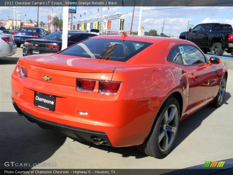 Inferno Orange Metallic / Black 2012 Chevrolet Camaro LT Coupe