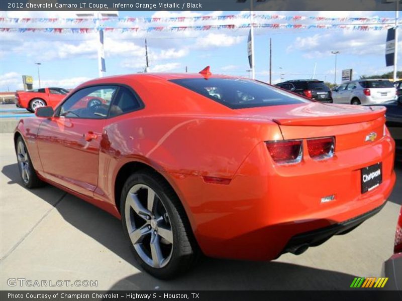 Inferno Orange Metallic / Black 2012 Chevrolet Camaro LT Coupe