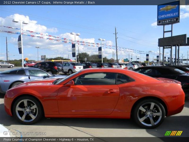Inferno Orange Metallic / Black 2012 Chevrolet Camaro LT Coupe
