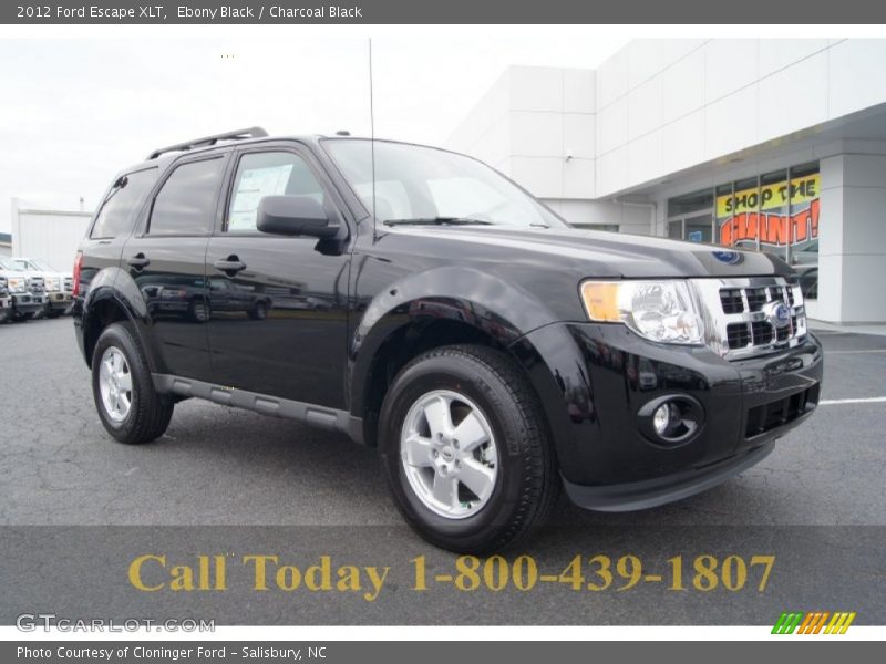 Ebony Black / Charcoal Black 2012 Ford Escape XLT