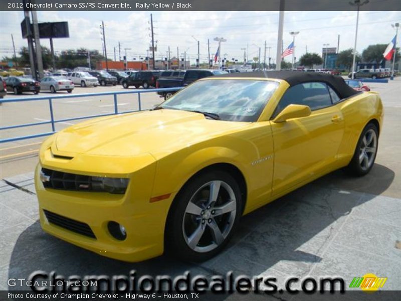 Rally Yellow / Black 2012 Chevrolet Camaro SS/RS Convertible