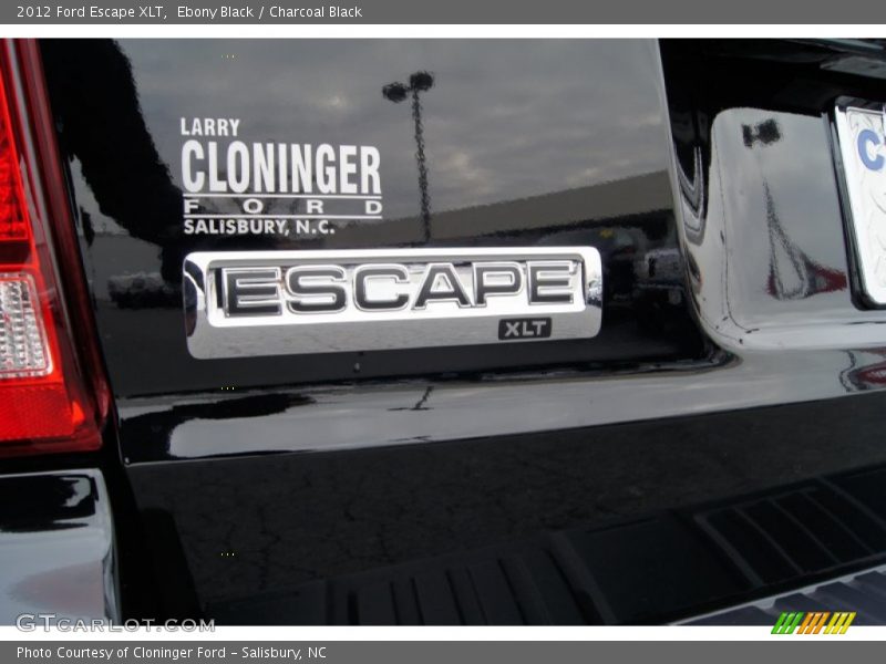 Ebony Black / Charcoal Black 2012 Ford Escape XLT