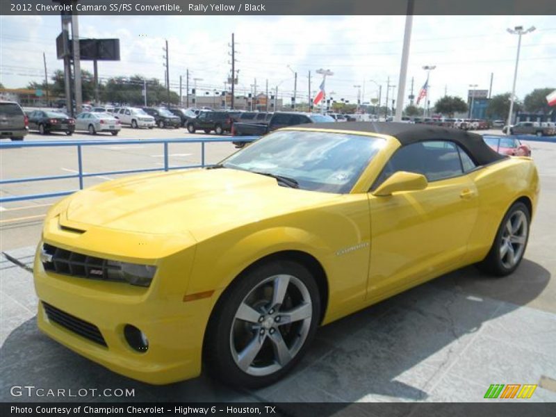 Rally Yellow / Black 2012 Chevrolet Camaro SS/RS Convertible