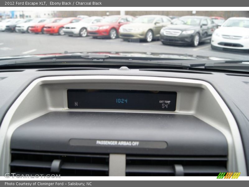 Ebony Black / Charcoal Black 2012 Ford Escape XLT