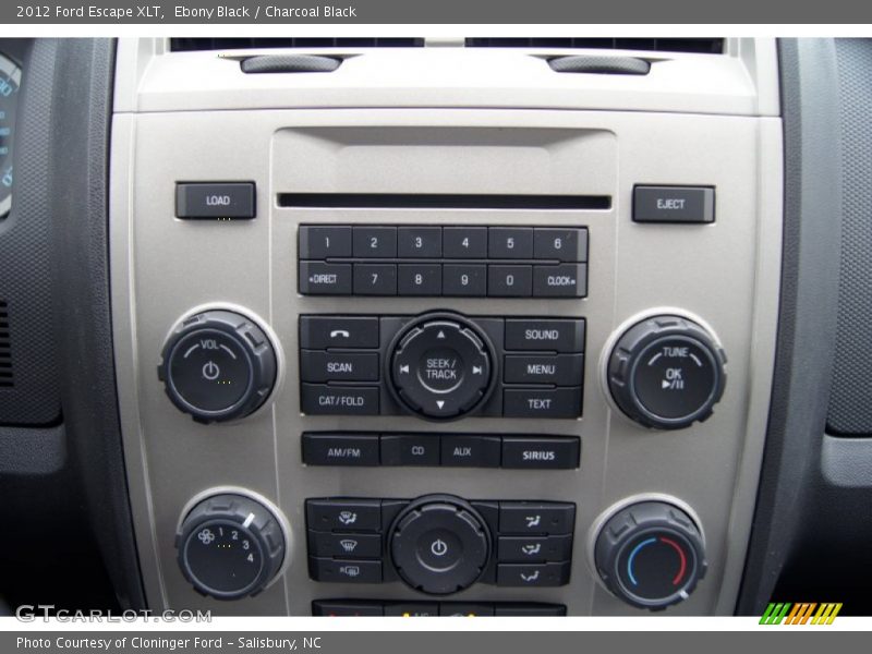 Ebony Black / Charcoal Black 2012 Ford Escape XLT