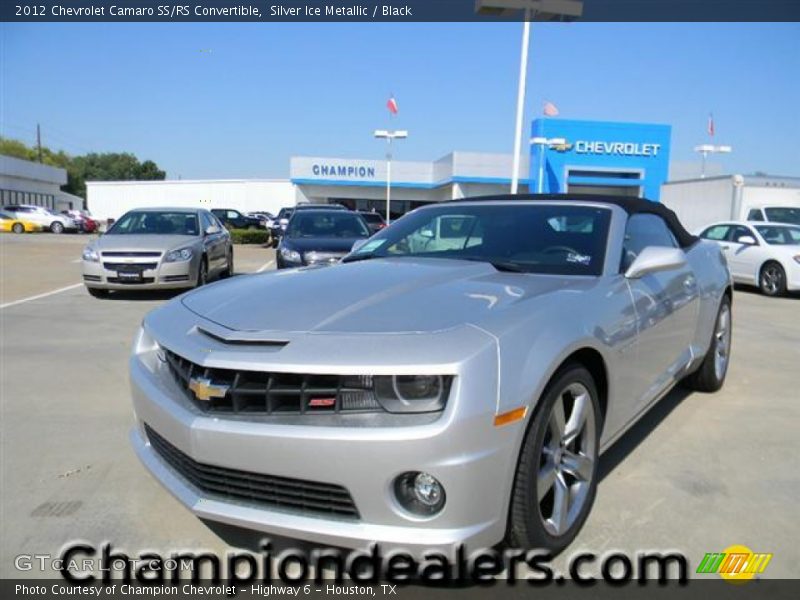 Silver Ice Metallic / Black 2012 Chevrolet Camaro SS/RS Convertible
