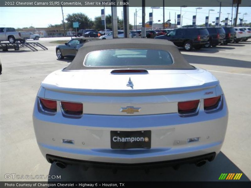 Silver Ice Metallic / Black 2012 Chevrolet Camaro SS/RS Convertible