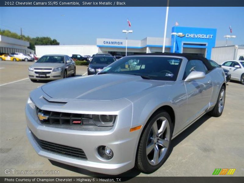 Silver Ice Metallic / Black 2012 Chevrolet Camaro SS/RS Convertible