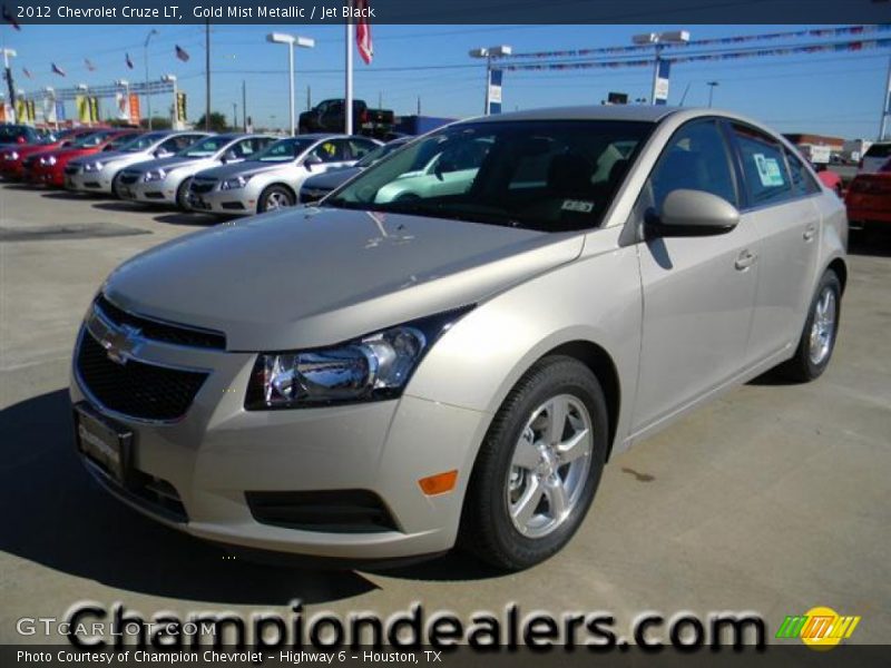 Gold Mist Metallic / Jet Black 2012 Chevrolet Cruze LT