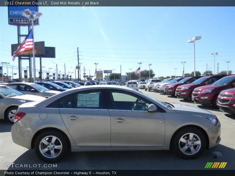 Gold Mist Metallic / Jet Black 2012 Chevrolet Cruze LT