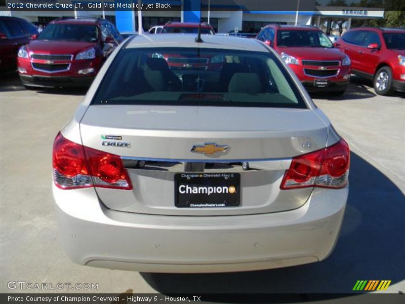 Gold Mist Metallic / Jet Black 2012 Chevrolet Cruze LT