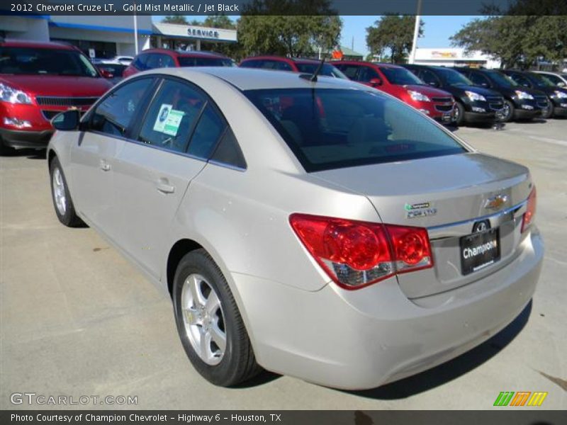 Gold Mist Metallic / Jet Black 2012 Chevrolet Cruze LT