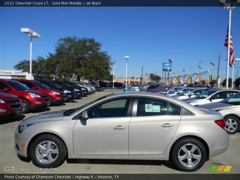 Gold Mist Metallic / Jet Black 2012 Chevrolet Cruze LT