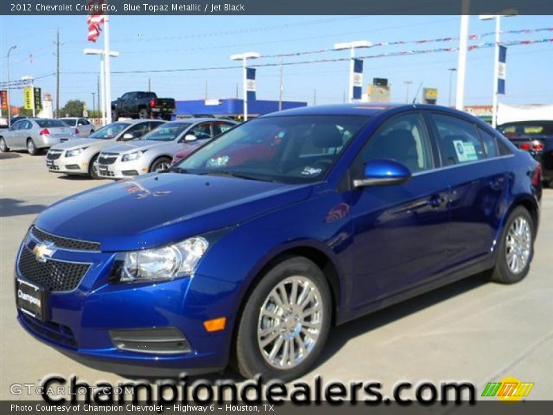 Blue Topaz Metallic / Jet Black 2012 Chevrolet Cruze Eco