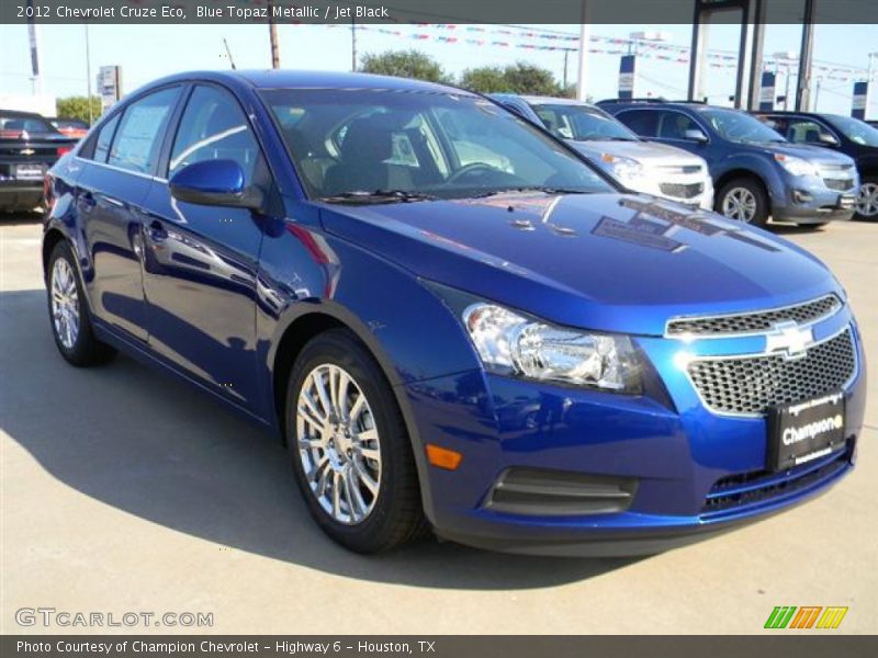 Blue Topaz Metallic / Jet Black 2012 Chevrolet Cruze Eco