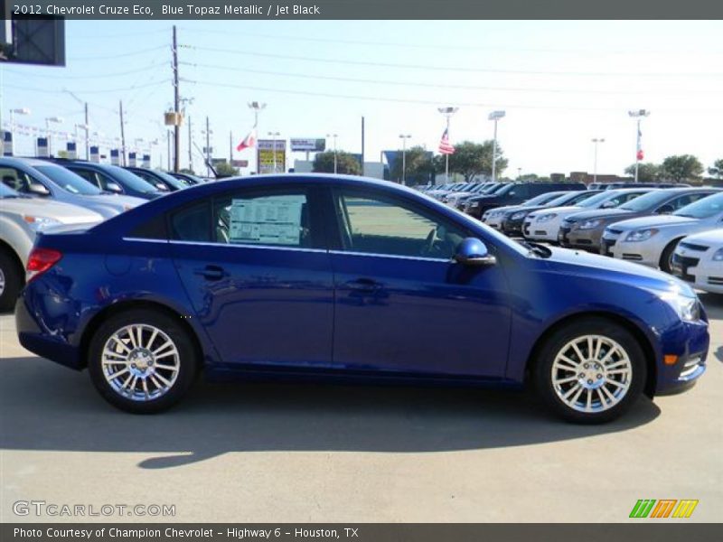 Blue Topaz Metallic / Jet Black 2012 Chevrolet Cruze Eco