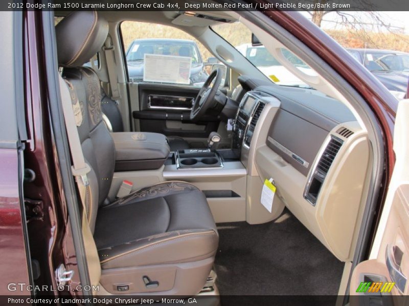 Deep Molten Red Pearl / Light Pebble Beige/Bark Brown 2012 Dodge Ram 1500 Laramie Longhorn Crew Cab 4x4
