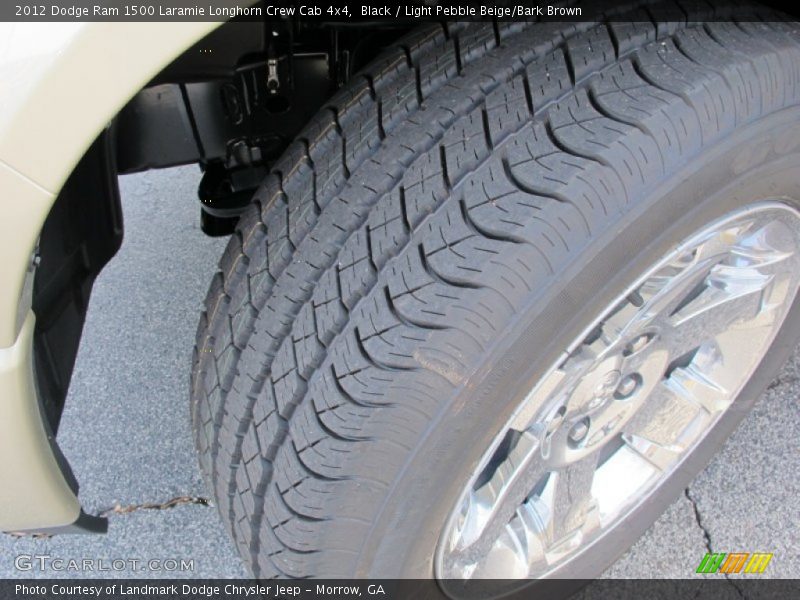 Black / Light Pebble Beige/Bark Brown 2012 Dodge Ram 1500 Laramie Longhorn Crew Cab 4x4
