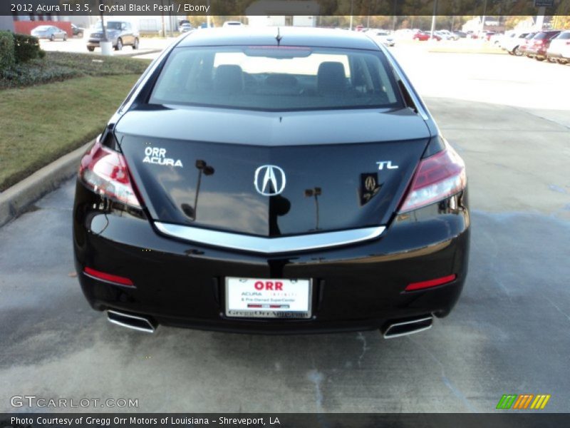 Crystal Black Pearl / Ebony 2012 Acura TL 3.5
