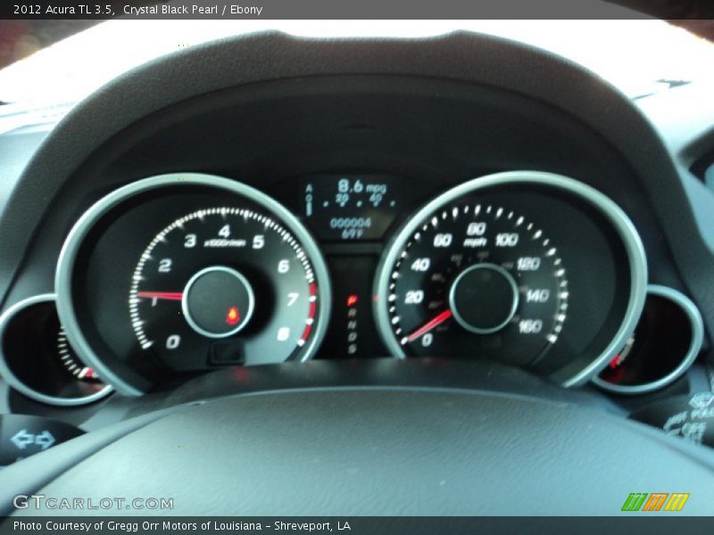 Crystal Black Pearl / Ebony 2012 Acura TL 3.5