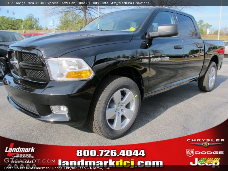 Black / Dark Slate Gray/Medium Graystone 2012 Dodge Ram 1500 Express Crew Cab