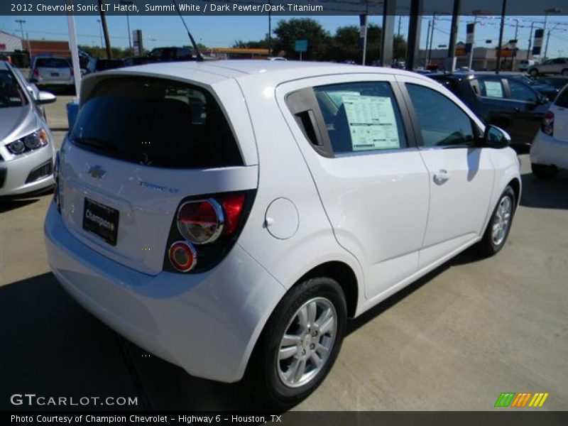 Summit White / Dark Pewter/Dark Titanium 2012 Chevrolet Sonic LT Hatch