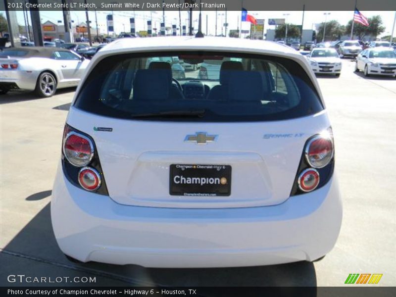 Summit White / Dark Pewter/Dark Titanium 2012 Chevrolet Sonic LT Hatch