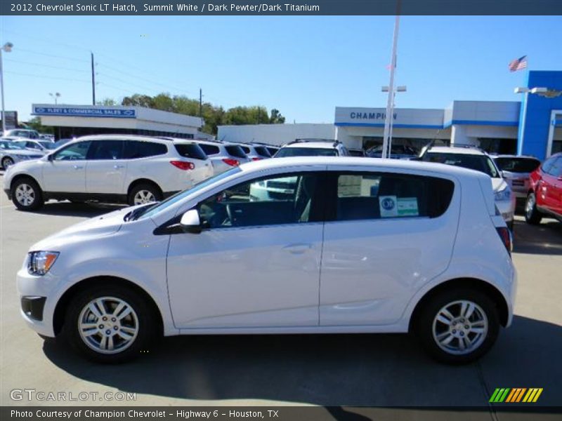 Summit White / Dark Pewter/Dark Titanium 2012 Chevrolet Sonic LT Hatch