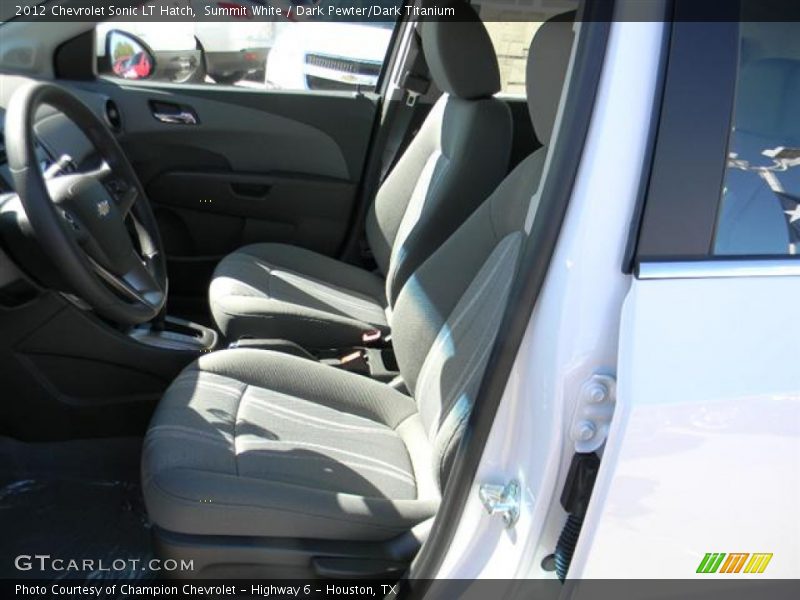 Summit White / Dark Pewter/Dark Titanium 2012 Chevrolet Sonic LT Hatch