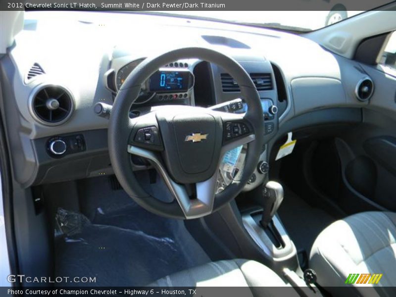 Summit White / Dark Pewter/Dark Titanium 2012 Chevrolet Sonic LT Hatch