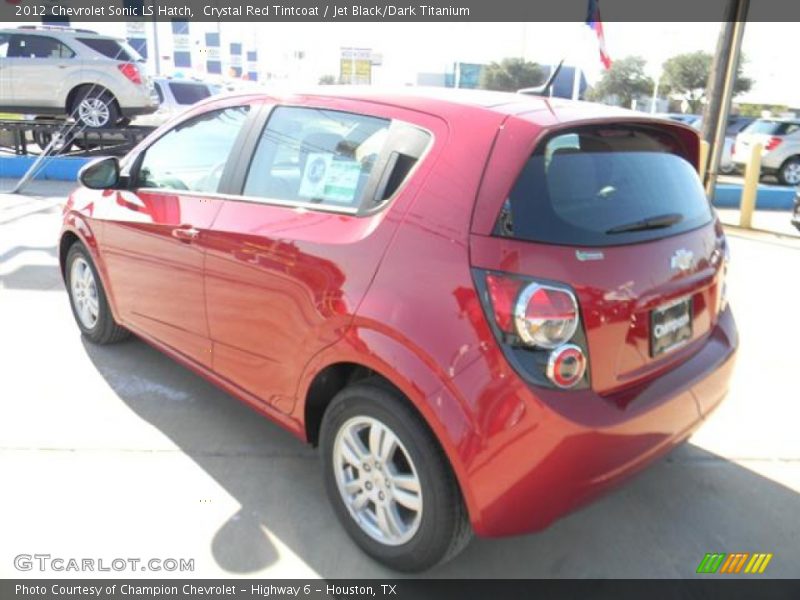 Crystal Red Tintcoat / Jet Black/Dark Titanium 2012 Chevrolet Sonic LS Hatch