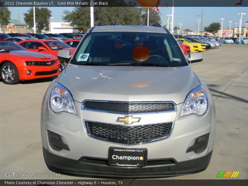 Gold Mist Metallic / Jet Black 2012 Chevrolet Equinox LT
