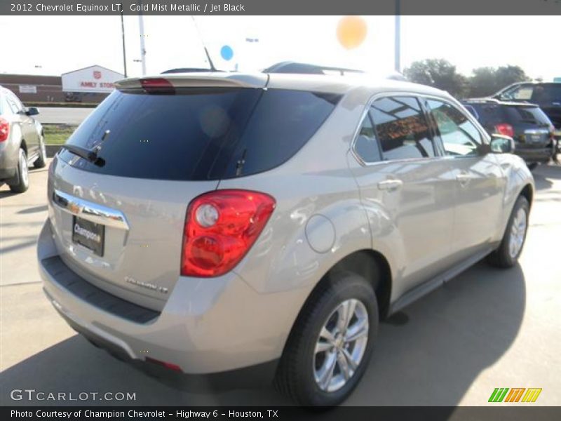 Gold Mist Metallic / Jet Black 2012 Chevrolet Equinox LT